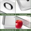 image2pcs Rectangular Basting Cover Stainless Steel Cheese Melting Dome Steaming Cover Lid Commercial Grade Heavy Duty Griddle Grill Accessories for Flat Top Grill Cooking