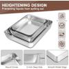 imageBaking Pans Set of 3 Commercial Grade Stainless Steel Cookie Pan for Baking 12109 Inch Rectangle Bakeware Set for Cakes Breads Lasagna Casseroles Rust ampamp Warp Resistant ampamp Nonstick Heavy Duty