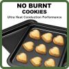 imageBaking Sheet Tray Set 3 Pack Cookie Sheet Pan for Oven Nonstick Bakeware Sets with Wider Grips HalfJelly RollQuarter Non Toxic ampamp Easy Clean  Dark Grey