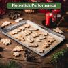 imageBaking Sheet Tray Set of 10 EWFEN Stainless Steel Baking Pan Cookie Pan Sheet Size 16 x 12 x 1 inch Warp Resistant ampamp Heavy Duty ampamp Rust Free9x7x1 Inch