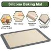 imageEWFEN Baking Set Stainless Steel Sheet Pan with Cooling Rack ampamp Silicone Mat Set MultiSize 3 Sheets  3 Racks  3 Mats Warp Resistant ampamp Heavy Duty Easy CleanGray
