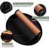 imageEWFEN Burger Press 7quot Round HeavyDuty Cast Iron Smash Bacon Press Meat Steak with Wood Handle for Griddle Sandwich Nonstick PanRound w Flat Bottom