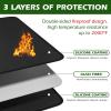 imageEWFEN Large Under Grill Mat 76 x 52 inches for Outdoor Grill DoubleSided Fireproof Deck and Patio Protector Mat Indoor FireplaceFire Pit Mat OilProof Waterproof BBQ Protector Mat
