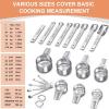 imageMeasuring Cups and Spoons Set of 20 7 Stainless Steel Nesting Measuring Cups ampamp 7 Spoons 1  Leveler ampamp 5 Mini Measuring Spoons for Cooking ampamp BakingSquare