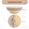imageSourdough Proofing Basket Gift Set of 2 Round Dough Proofing Bowls for Sour Dough Bread Baking Supplies Proofing Basket or Home Sourdough Bakers Baking 85 inch