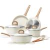 image14 Pcs Pots and Pans Set Nonstick Cookware Sets Granite Induction Cookware Non Stick Cooking Set with Frying Pans Saucepans Saute Pan Extra Large Casserole PFAS PTFE PFOA PFOS Free