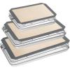 imageEWFEN Baking Set Stainless Steel Sheet Pan with Cooling Rack ampamp Silicone Mat Set MultiSize 3 Sheets  3 Racks  3 Mats Warp Resistant ampamp Heavy Duty Easy CleanGray
