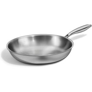 image12 Inch TriPly Stainless Steel Frying Pan Skillet Induction Cooking Pan Dishwasher and Oven Safe Fast ampamp Even Heat Heavy Duty and Detachable Handle