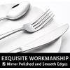 image40Piece Silverware Set with Organizer EWFEN Heavy Duty Stainless Steel Flatware Set for 8 FoodGrade Tableware Cutlery Set Utensil Sets for Home Restaurant Mirror Finish Dishwasher SafeRound Edge