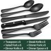 image40Piece Silverware Set with Organizer EWFEN Heavy Duty Stainless Steel Flatware Set for 8 FoodGrade Tableware Cutlery Set Utensil Sets for Home Restaurant Mirror Finish Dishwasher SafeBlack