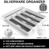 image40Piece Silverware Set with Organizer EWFEN Heavy Duty Stainless Steel Flatware Set for 8 FoodGrade Tableware Cutlery Set Utensil Sets for Home Restaurant Mirror Finish Dishwasher SafeRound Edge