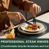 image49Piece Silverware Set with Organizer Heavy Duty Stainless Steel Flatware for 8 Cutlery Utensil Sets with Steak Knives Rustproof Mirror Polished Dishwasher SafeTree Pattern