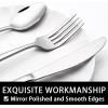 image68Piece Silverware Set with Serving Utensils EWFEN Heavy Duty Stainless Steel Flatware Set for 12 FoodGrade Tableware Cutlery Include KnifeForkSpoon for Home Mirror Finished Dishwasher SafeHeavy Duty Silverware 68pcs