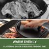 imageGriddle Accessories for Blackstone Commercial Grade 12 Inch Heavy Duty Round Melting Dome with 7quot Round Cast Iron Grill Burger Bacon Press Perfect for Blackstone Camp Chef Flat Top Griddle GrillMelting Dome  Round Press