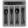 image40Piece Silverware Set with Organizer EWFEN Heavy Duty Stainless Steel Flatware Set for 8 FoodGrade Tableware Cutlery Set Utensil Sets for Home Restaurant Mirror Finish Dishwasher SafeBlack