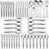 image68Piece Silverware Set with Serving Utensils EWFEN Heavy Duty Stainless Steel Flatware Set for 12 FoodGrade Tableware Cutlery Include KnifeForkSpoon for Home Mirror Finished Dishwasher SafeHeavy Duty Silverware 68pcs
