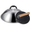 imageGriddle Accessories for Blackstone Commercial Grade 12 Inch Heavy Duty Round Melting Dome with 7quot Round Cast Iron Grill Burger Bacon Press Perfect for Blackstone Camp Chef Flat Top Griddle GrillMelting Dome  Round Press