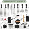 image:image237pcs Griddle Accessories Kit for Blackstone Perfect Flat Top Grilling Accessories Grill Spatula Set with Enlarged Spatulas Basting Cover Burger Press Patty Maker Scraper for Outdoor Barbecue