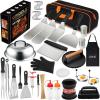 image:image237pcs Griddle Accessories Kit for Blackstone Perfect Flat Top Grilling Accessories Grill Spatula Set with Enlarged Spatulas Basting Cover Burger Press Patty Maker Scraper for Outdoor Barbecue