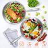 image:imageEWFEN 12 Inch TriPly Stainless Steel Frying Pan Compatible with All Cooktops Up to 600 Large Frying Pan with lids InductionReady Skillet Dishwasher and Oven Safe Even Heat 12 Saute PanLid12 Saute Pan