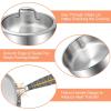 image:imageEWFEN 12 Inch TriPly Stainless Steel Frying Pan Compatible with All Cooktops Up to 600 Large Frying Pan with lids InductionReady Skillet Dishwasher and Oven Safe Even Heat 12 Saute PanLid12 Saute Pan