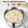 image:imageEWFEN 3 Ply Stainless Steel Saucepan with Lid 2 Quart Multipurpose Cooking Pot StayCool Handle Induction Oven Dishwasher Safe 2 QT1  2 Quarts