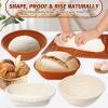 image:imageEWFEN Sourdough Starter Kit with Enamel Cast Iron Pot Complete Sourdough Bread Baking Supplies Round amp Oval Bread Proofing Basket with 34 Oz Starter Jar Bread Making Tools Kit
