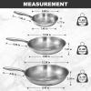 image:imageEWFEN TriPly Stainless Steel Frying Pans Set 81012 Cooking pans PFOAampPTFE Free Skillet Induction Cooking Pan Dishwasher and Oven Safe Fast amp Even Heat Heavy Duty and Detachable Handle81012 Inch