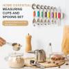 image:imageStainless Steel Measuring Cups amp Spoons Set EWFEN Kitchen Tools Nesting Measuring Cups and Spoons Fits in Spice Jars for Baking amp Cooking BPA Free Set of 15 with Leveler BlackMulticolor Spoons