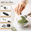 image:imageStainless Steel Measuring Cups amp Spoons Set EWFEN Kitchen Tools Nesting Measuring Cups and Spoons Fits in Spice Jars for Baking amp Cooking BPA Free Set of 15 with Leveler BlackBlack Spoons