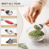 image:imageStainless Steel Measuring Cups amp Spoons Set EWFEN Kitchen Tools Nesting Measuring Cups and Spoons Fits in Spice Jars for Baking amp Cooking BPA Free Set of 15 with Leveler BlackMulticolor Spoons