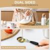 image:imageStainless Steel Measuring Cups amp Spoons Set EWFEN Kitchen Tools Nesting Measuring Cups and Spoons Fits in Spice Jars for Baking amp Cooking BPA Free Set of 15 with Leveler BlackBlack Spoons