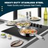 image:imageTriPly Stainless Steel Frying Pans Set with Lid EWFEN 81012 Cooking pans PFOAampPTFE Free Skillet Induction Cooking Pan Dishwasher and Oven Safe Fast amp Even Heat Suitable for All Stove