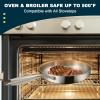 image:imageTriPly Stainless Steel Frying Pans Set with Lid EWFEN 81012 Cooking pans PFOAampPTFE Free Skillet Induction Cooking Pan Dishwasher and Oven Safe Fast amp Even Heat Suitable for All Stove