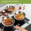 image:imageTriple Ply Stainless Steel Pots and Pans Set EWFEN 12 Piece Induction Cookware Set Oven Dishwasher Safe  Frying Pans Saucepans Saute Pan amp Stock Pot PFOA Free Kitchen Skillet Gold12 Pieces