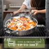 image:imageTriple Ply Stainless Steel Pots and Pans Set EWFEN 12 Piece Induction Cookware Set Oven Dishwasher Safe  Frying Pans Saucepans Saute Pan amp Stock Pot PFOA Free Kitchen Skillet Gold12 Pieces