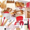 image:imageEWFEN Sourdough Starter Kit with Round amp Oval Banneton Complete Sourdough Bread Baking Supplies Bread Proofing Basket with Starter Jar Bread Making Tools Kit for Beginners amp Bakers25Piece Kit