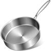 image:imageEWFEN 12 Inch TriPly Stainless Steel Frying Pan Compatible with All Cooktops Up to 600 Large Frying Pan InductionReady Skillet Dishwasher and Oven Safe Even Heat12 Saute Pan